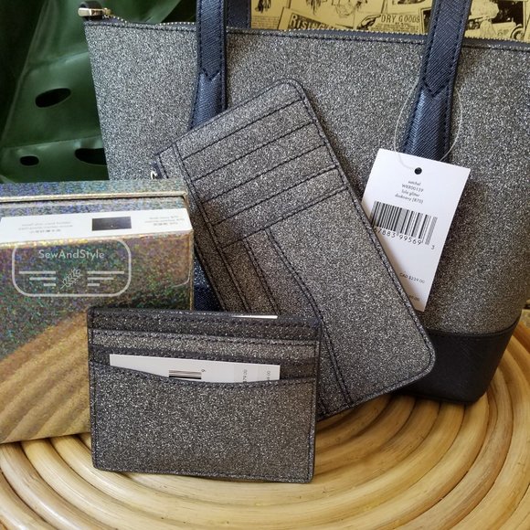 Kate Spade Lola Satchel Large Card Holder Glitter - Picture 9 of 15